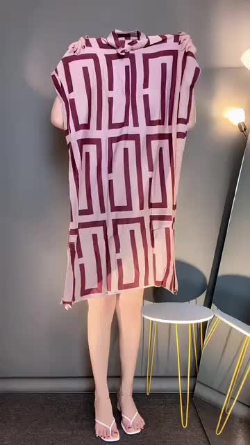 Dres wanita kerah motif salur bahan rayon resleting depan busui friendly Casual Daster Santai Nyaman Tebal