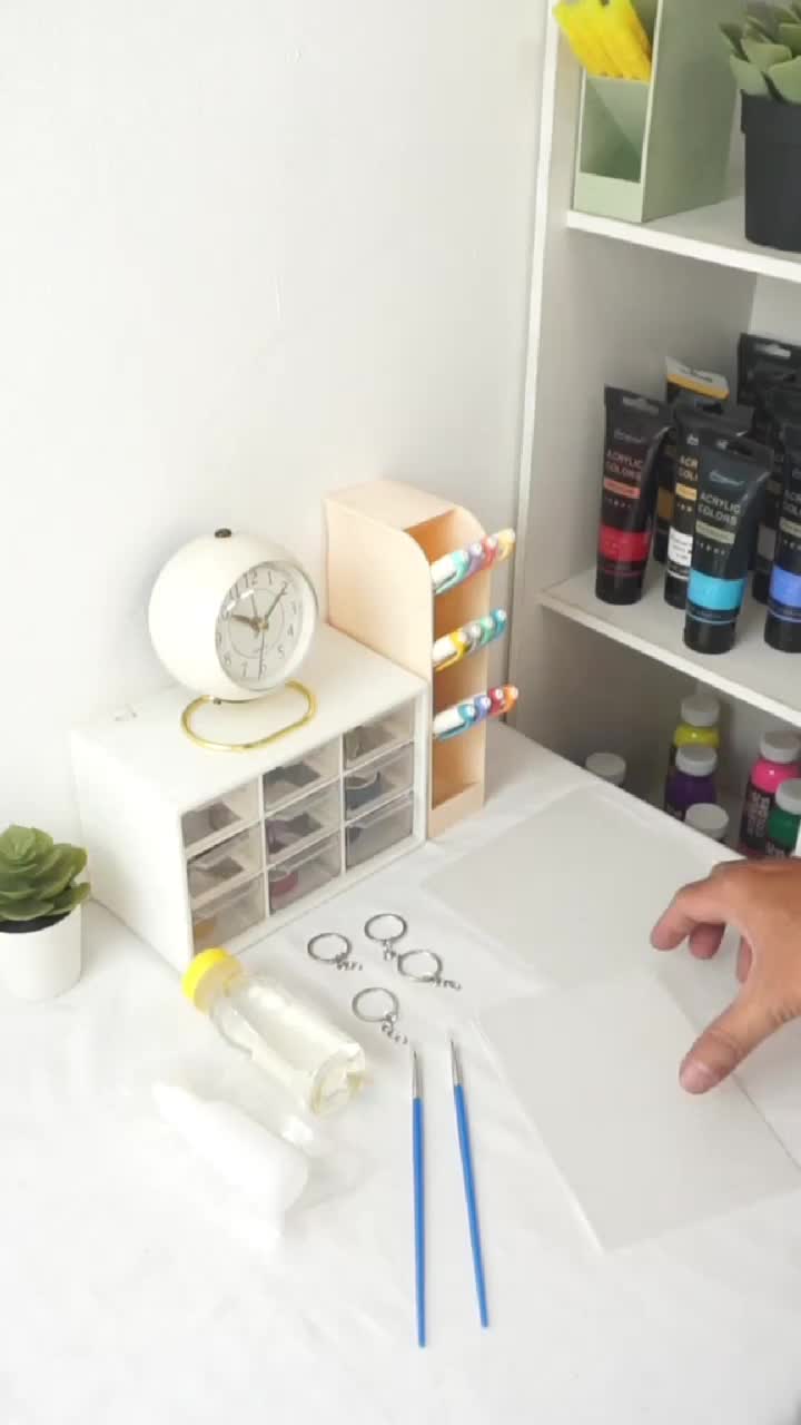 Maketh Shrink Sheet Plastic Paper DIY Keychain Gantungan Kunci