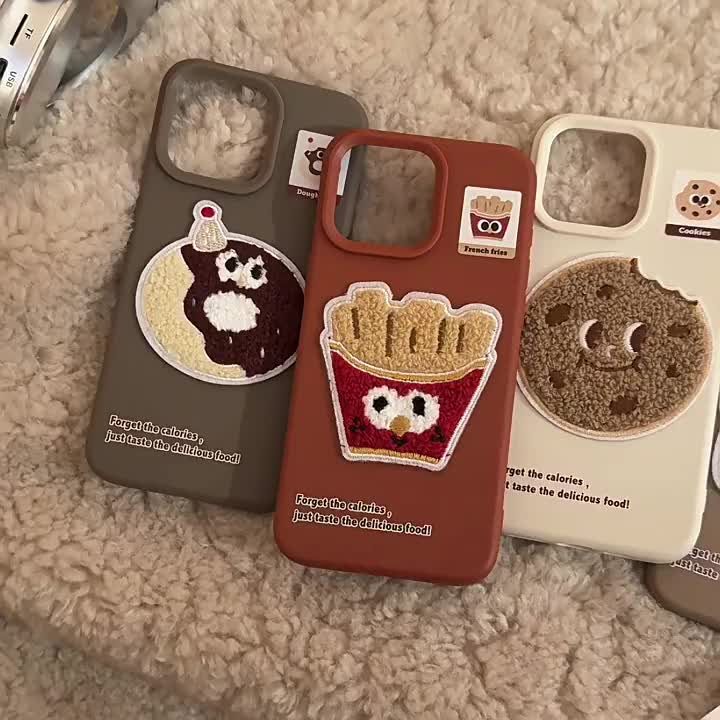 KAAVER - 3D Gourmet Earth Tone Case iPhon* (11 - 16 Pro Max) Softcase Silikon TPU Casing Handphone Cover Tahan Air