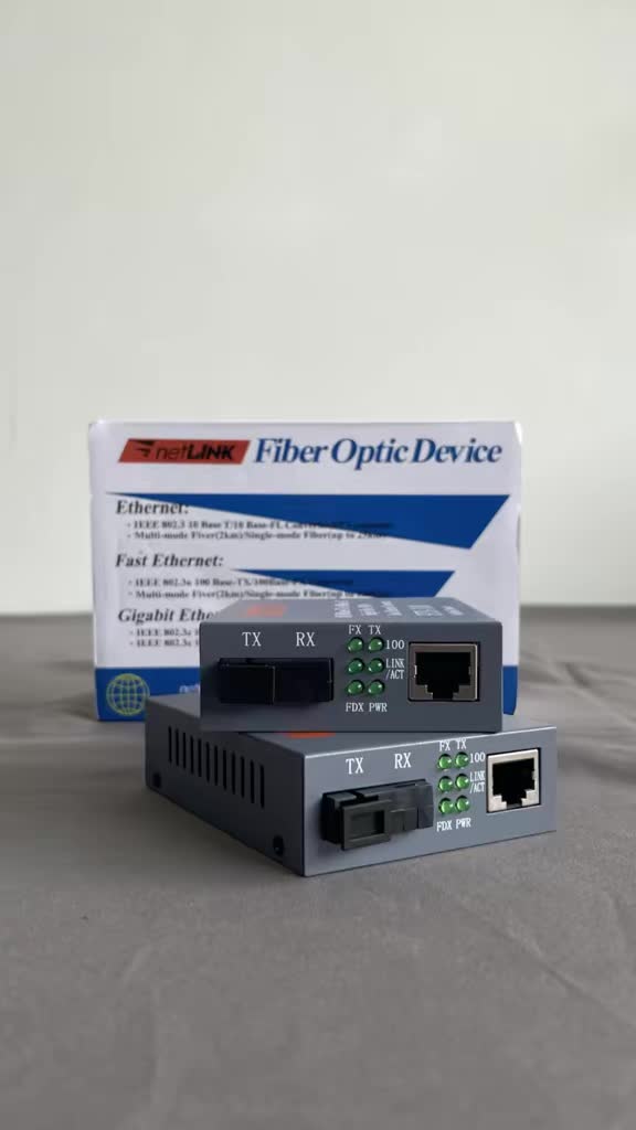 Media Converter Netlink HTB3100 AB SC UPC SM Simplex