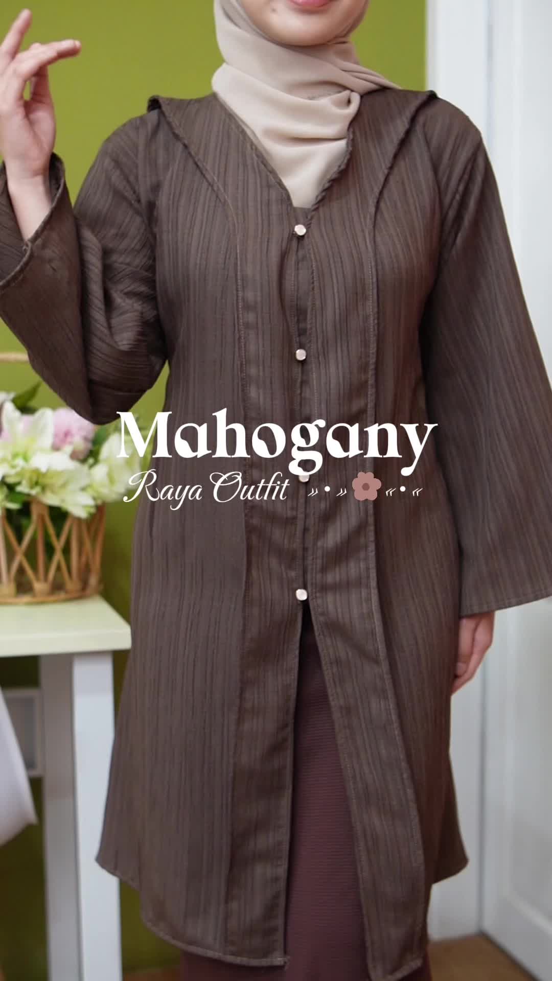 Mybamus Mahira Tunic Baju Kurung Melayu Abaya Lebaran 2025