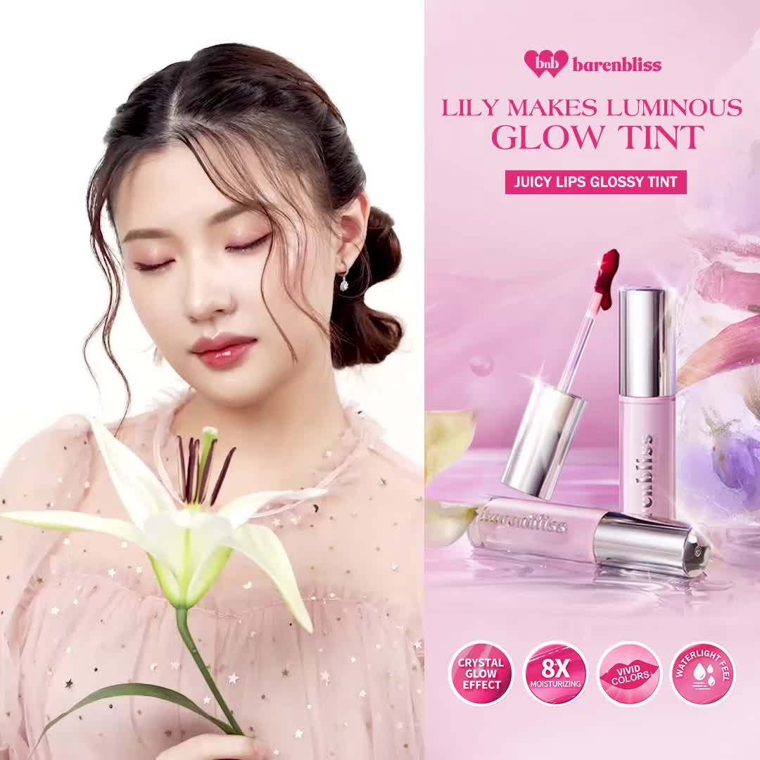 【BEST SELLING】BNB Barenbliss Lily Makes Luminous Glow Tint | Lip tint melembapkan Bibir, berkilau, berwarna alami dan tahan lama 12 jam [long Lasting 12H]