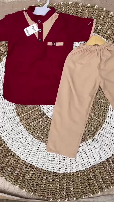 Baju Muslim Koko Zain Plus Peci 1-12 Tahun Setelan Nyaman Bahan Katun