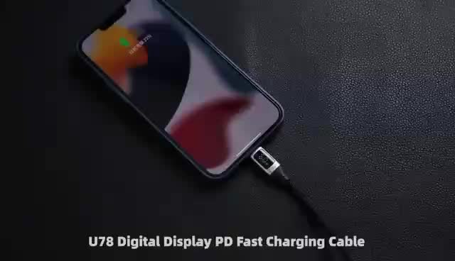 USAMS U78 Kabel Data Fast Charging Type C to Type C Digital Display 100W