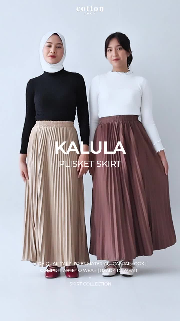 Cotton Inch - Kalula Bawahan Rok Plisket Panjang Cewek Wanita