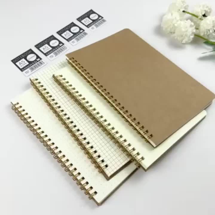 SAMOYED NBCC-11 Buku Tulis / Catatan / Agenda / Jurnal / Notebook / Diary / Journal Kraft / Classic / Vintage A5 Plain Ruled Grid Dotted Polos Garis Kotak Titik