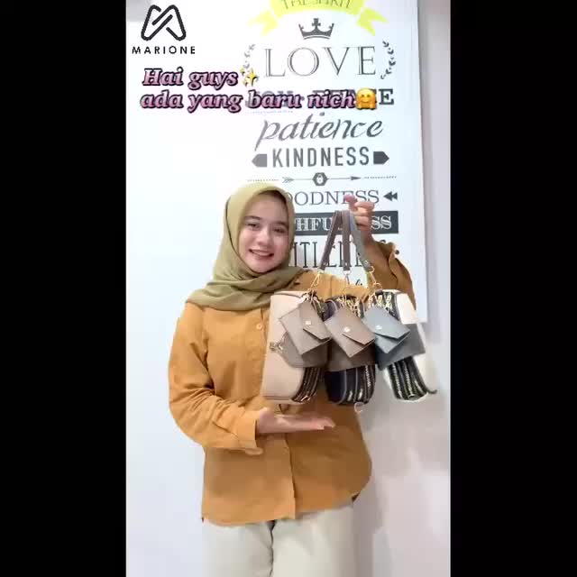 MARIONE - TYA Tas Selempang Wanita Uk.24 x 8 x 13 FREE Pouch Tali Strap