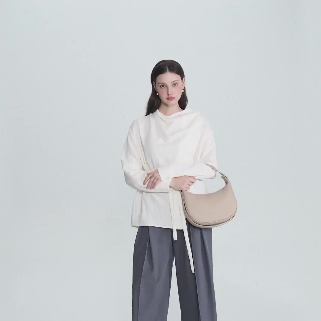 ZEVIA Nooré Bag 3 in 1 Tas Wanita Slingbag Tas Selempang Underarm Bag Shoulder Bag Bahu Hitam Kulit