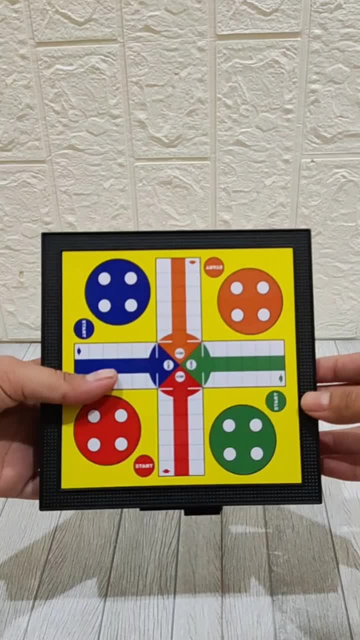 Mainan Board Game Ular Tangga Magnet Magnetic 4 in 1 Catur Ludo Halma
