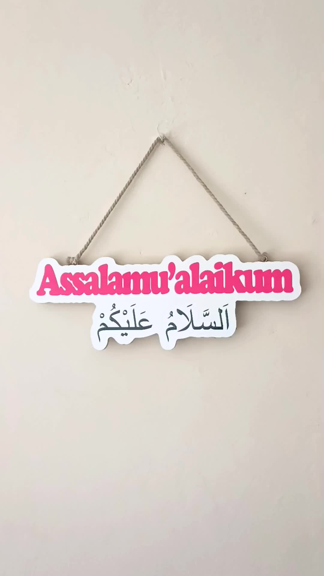 Zehandcraft - Hiasan dinding pintu assalamualaikum / Gantungan pintu assalamualaikum