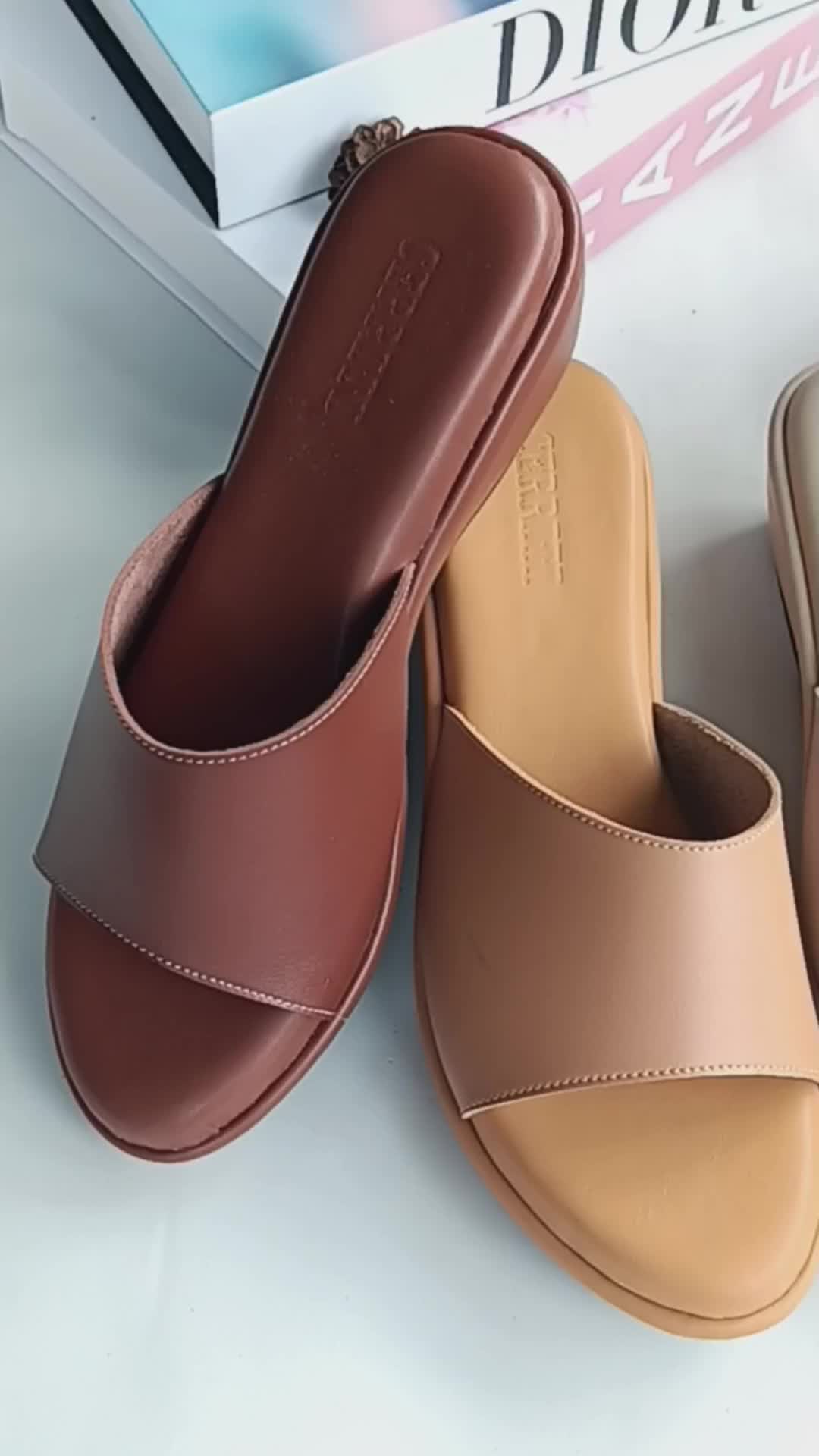 CERRITI Aurel - Sandal Wedges Wanita Kekinian hak 5 cm Ringan dan Antislip - Women Shoes