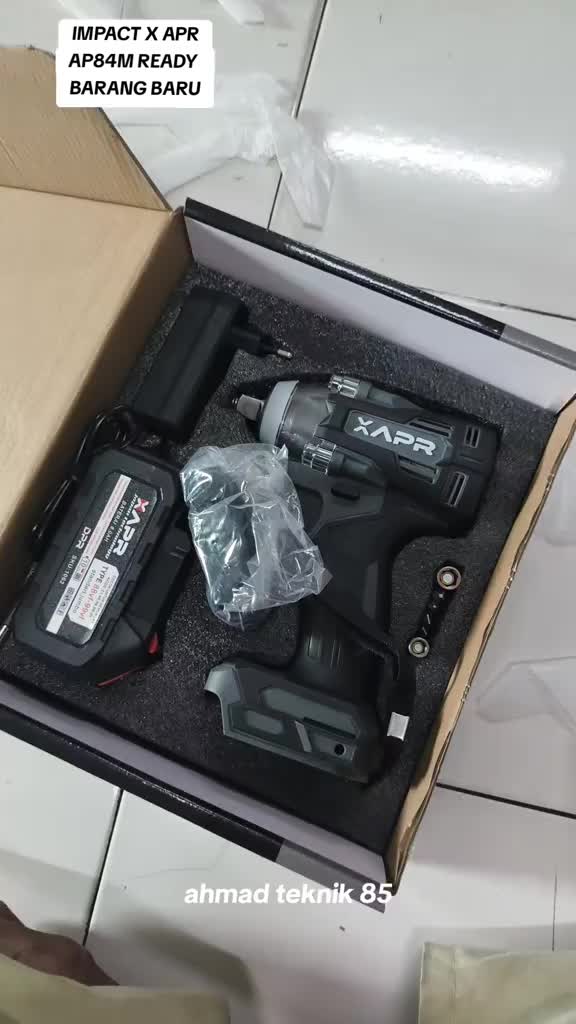 AFFILIATE Impact murah 1 set APR wrench type ap84m 550nm baterai 88v standart fullset accecoris lxt 10cell torsi