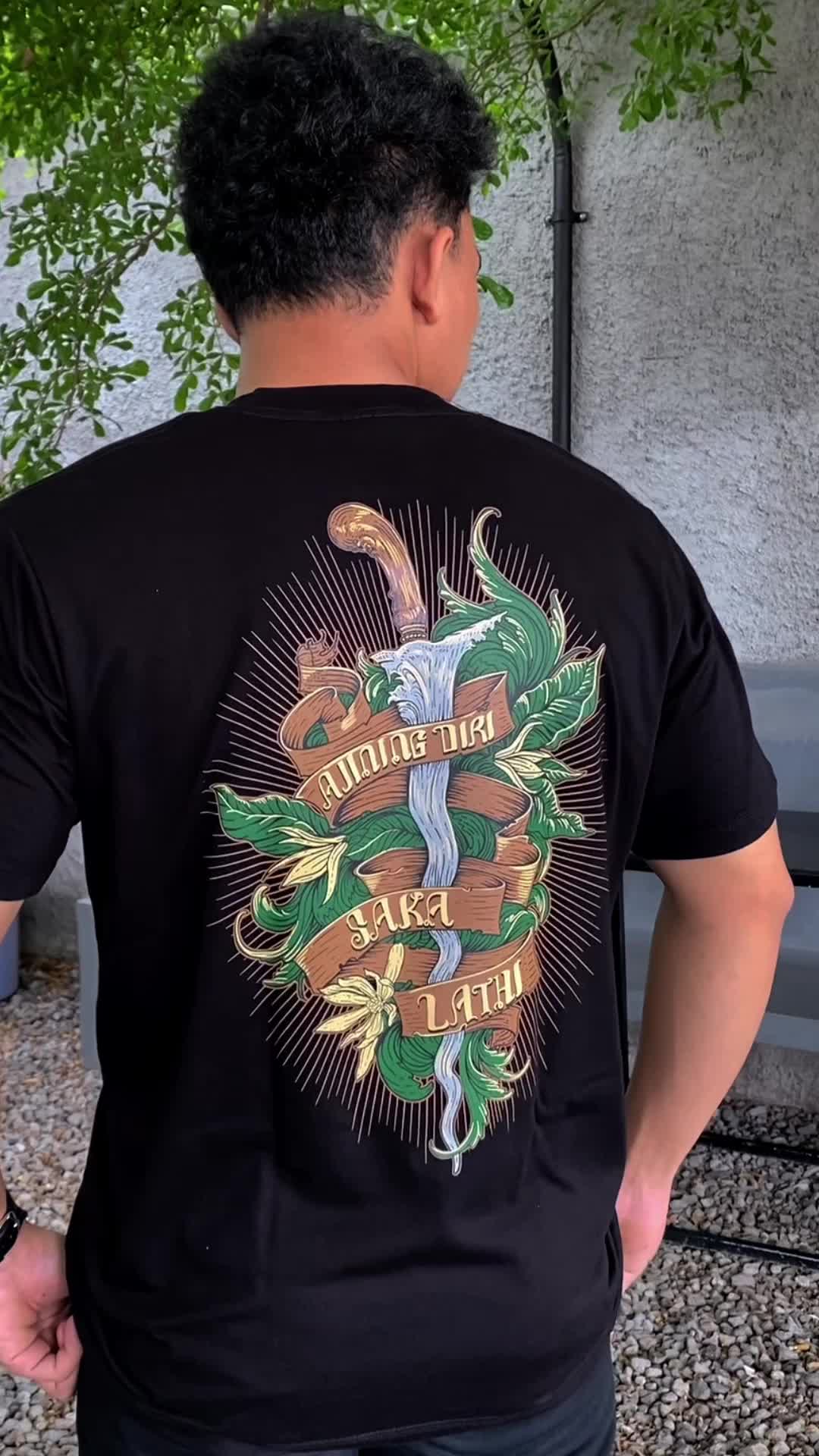 Paramesti Kaos Jawa Distro Terbaru Ajining Diri combed nyaman Sablon Stiker Baju Pria