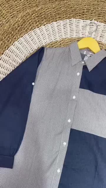 Imani Butik | Fashion Wanita Kekinian Top Cesil Model Jeans Busui Atasan Kancing Panjang Kerah Baju Cewek Casual Dewasa Katun Outer Oversize Linen Shakila Formal Nyaman Jepang Tangan Variasi