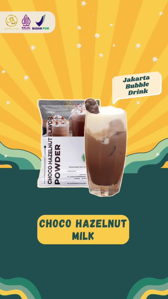 Bubuk Minuman Premium Rasa CHOCO HAZELNUT 1Kg  JBD | Jakarta Bubble Drink | HALAL&BPOM