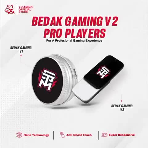 X Gaming V1 - Bedak Gaming Pro Players Premium Game ff Pubg Mobile Legends Responsif Box