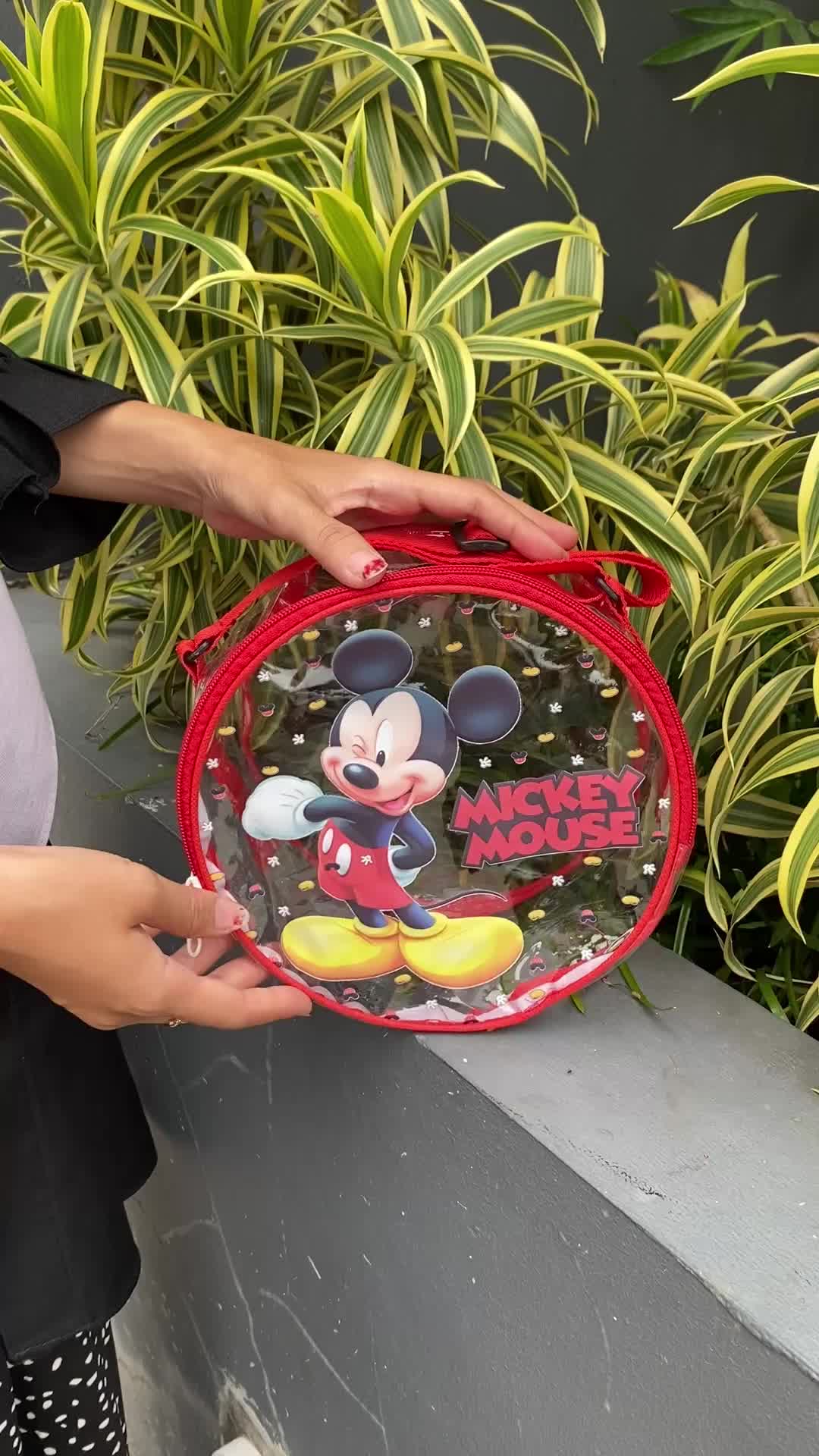BIANCA BAG SOUVENIR ULTAH BULAT TRANSPARAN FREE HANG TAG NAMA ANAK
