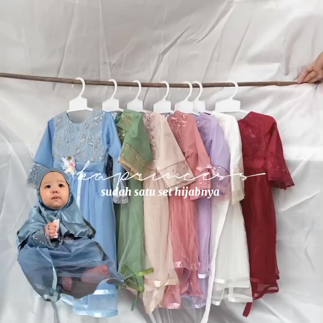 Baju Muslim Bayi Gamis Perempuan 6 12 bulan Gamis Princess Baju KA65