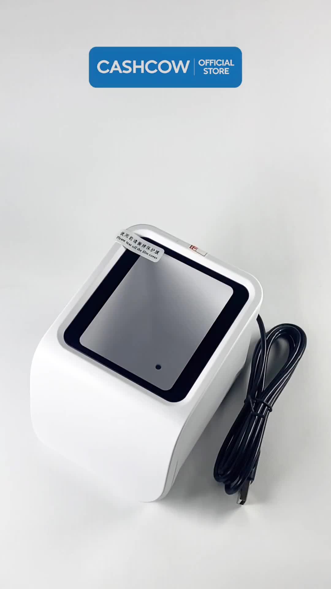 CASHCOW HC-P20 – Desktop Box Scanner 2D Omni Auto-Sensing USB CMOS untuk Kasir POS (Scan Layar)