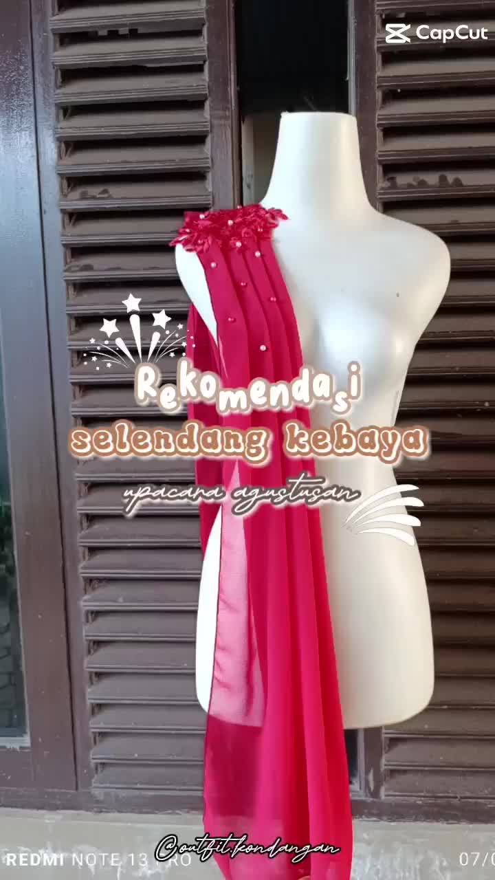 SELENDANG KEBAYA MODEL SUSUN /SELENDANG SIFON/SELENDANG CERUTY BABYDOLL