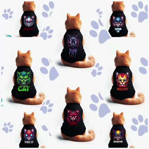 Baju Hewan Peliharaan Motif Lucu Baju Hewan Kucing Kelinci Anjing Bahan Adem Lucu - Gambar Catdevil
