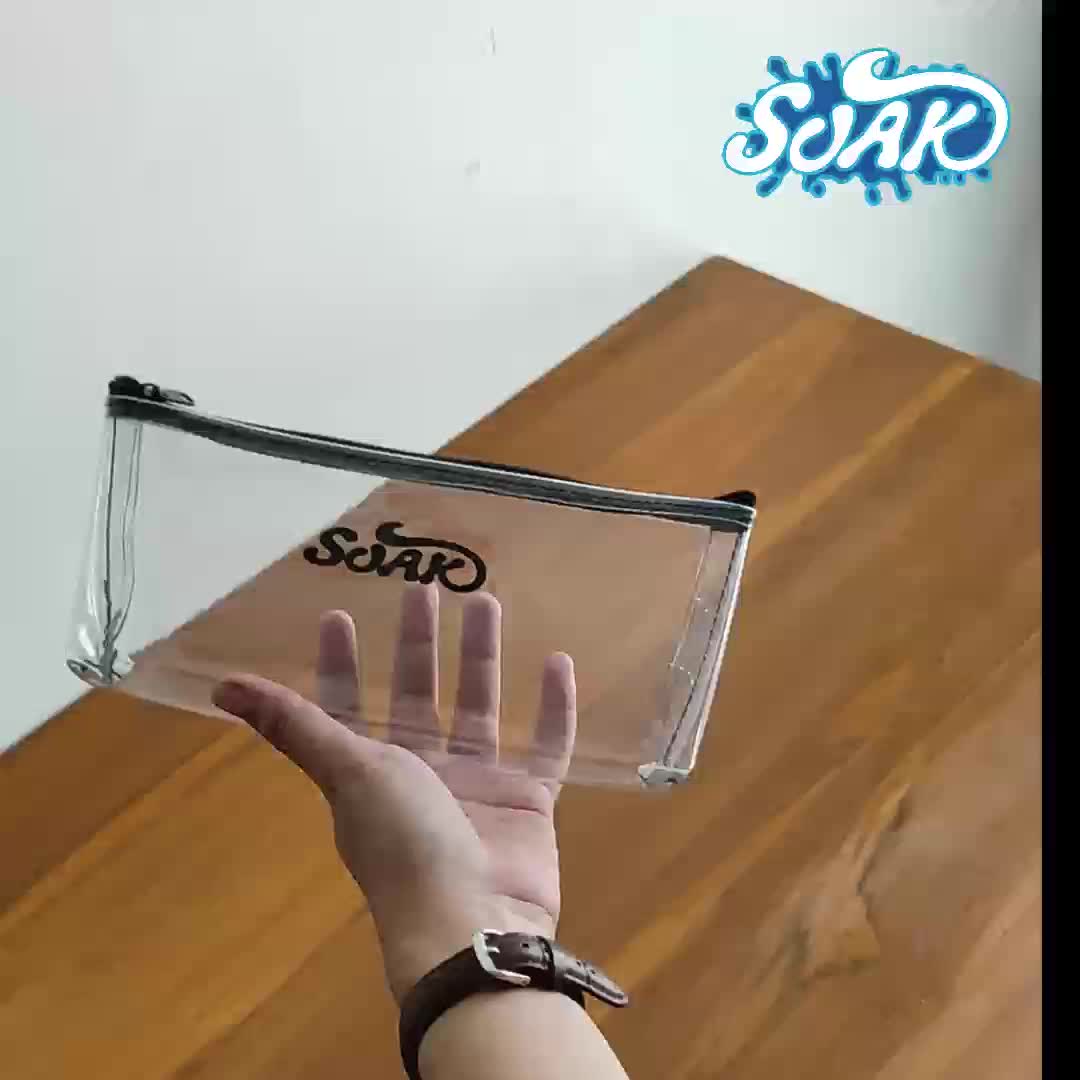 Make Up Pencil Case Transparent Multifungsi Waterproof Bahan High Quality - Tempat Pensil Makeup Pouch By Soak