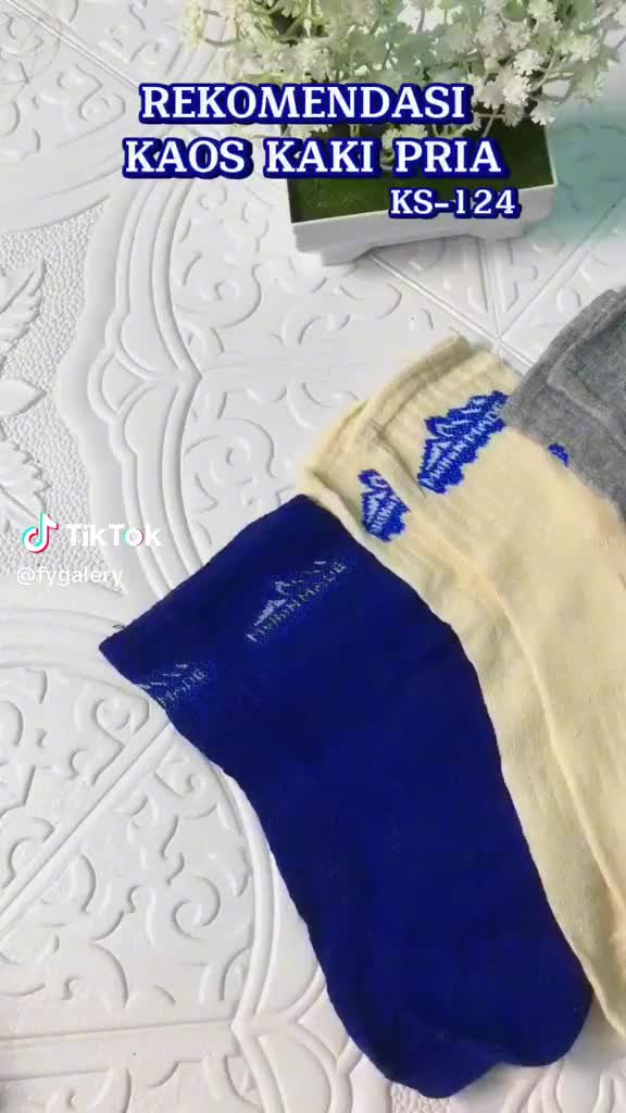 KS124 Kaos Kaki Pria Pendek Monokrom Ankle Socks Semata Kaki Motif Polos Formal Kerja Nyaman Sekolah