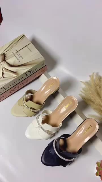 Sandal wanita hak tahu 5cm sendal simpel elegan Heels