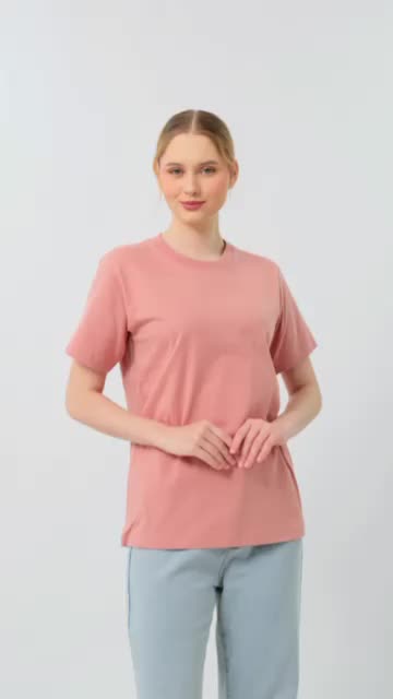 (TEBAL 24s)KAOS POLOS DISTRO COTTON COMBED 24S UNISEX Atasan Katun Atasan Baju PRIA DAN WANITA BASIC LENGAN PENDEK Santai Kerah Garis Bulat Motif Lembut Panjang Tangan Tshirt