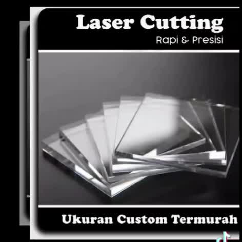 Akrilik Laser Cutting Custom Acrylic HITAM SOLID Potongan Lembaran Bebas