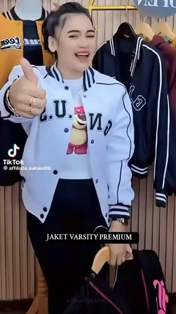 She Genious Head Varsity Jacket Mexi Bordir Fleece Bordir Fleece  Kancing Motif paiping wanita Baseball sweater hoodie Tebal Jaket Zipper