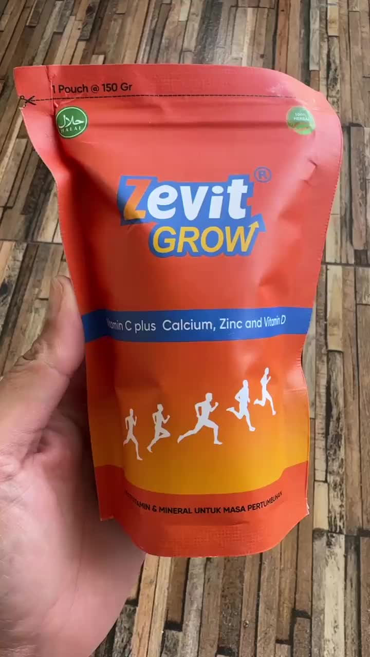 ZEVIT GROW - Susu Peninggi Badan Halal BPOM untuk Anak & Dewasa pening gitiens susus