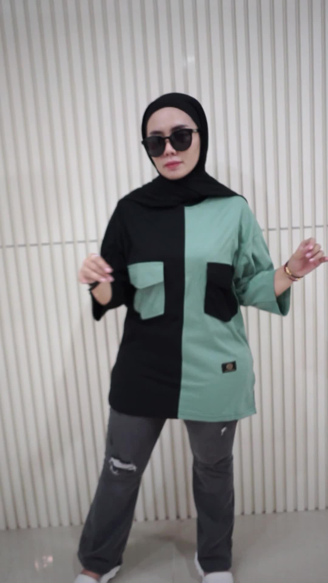 XVLORE HW Kaos OverSize wanita Variasi Saku Edisi spesial bahan Lembut Adem Menyerap keringat