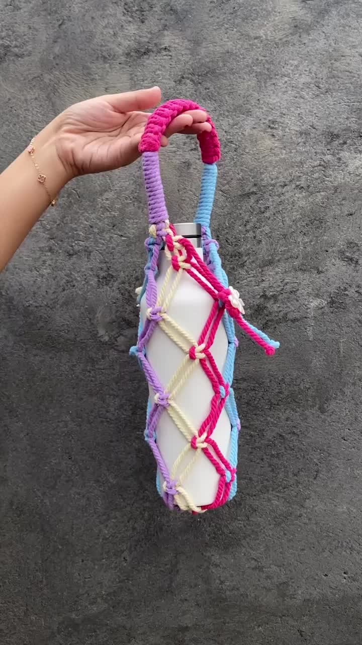 Macrame BOTTLE STRAP PRINCESS Tas Tumbler Macrame Macrame Tumbler Holder