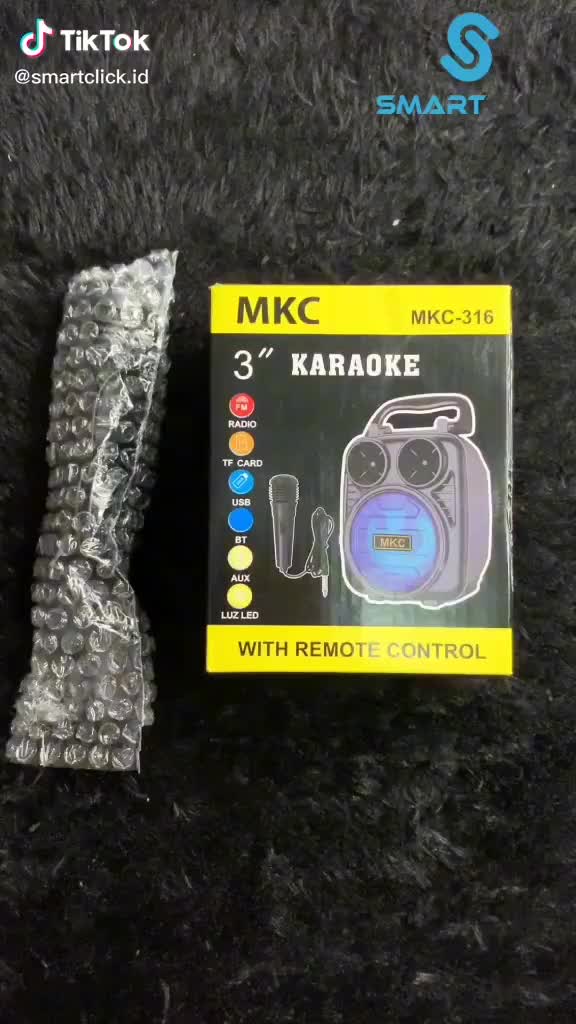 Speaker Portable Bluetooth LED 3 Inches Mobile Phone With Mic