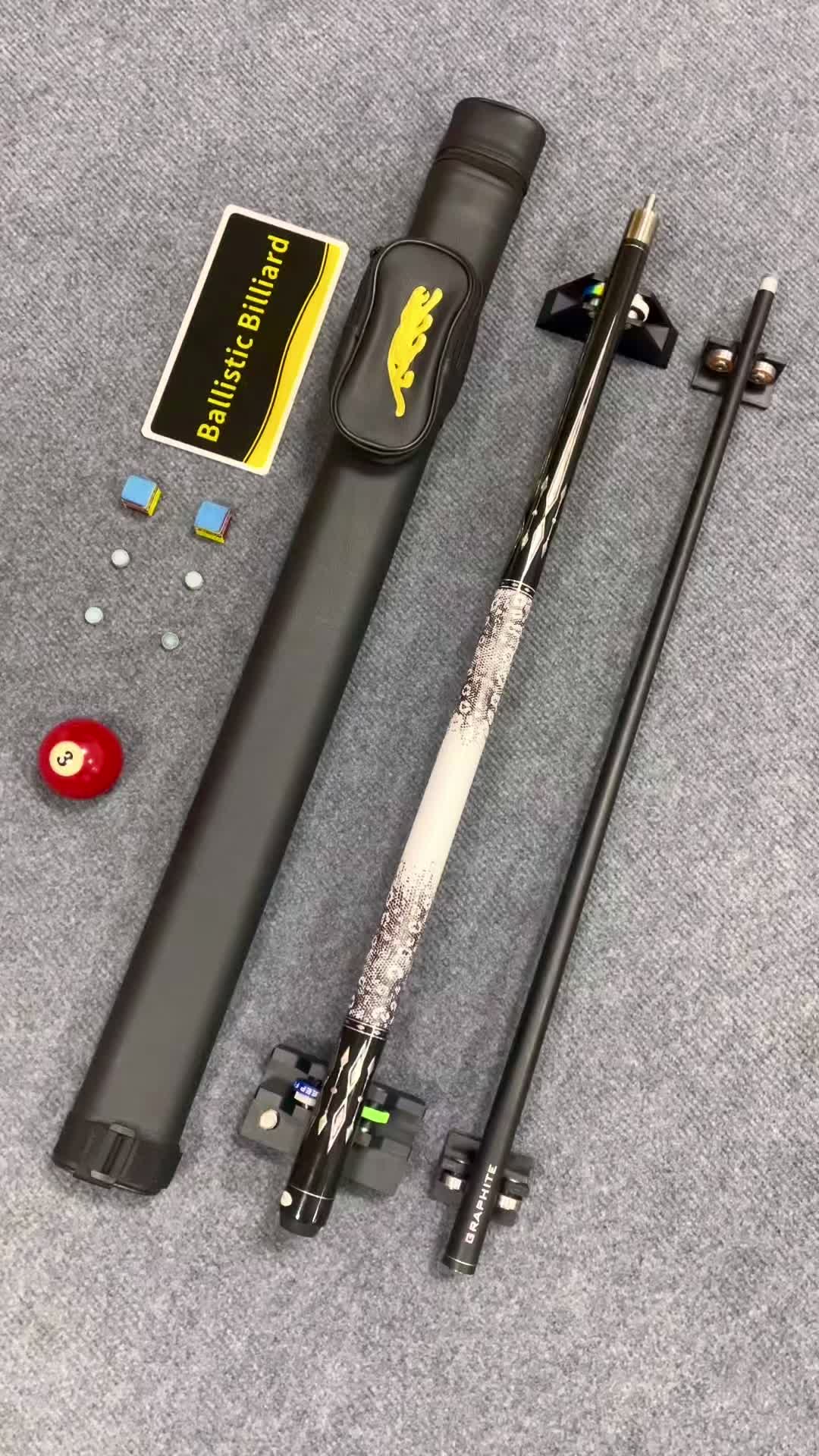 Tongkat Biliar Cue Stick Carbon Fiber Graphite Profesional Billiard 1/2 Split Pool Cue 10mm 11.5mm 12.5mm Tip Cue Stik Bag Gift Ball Stik