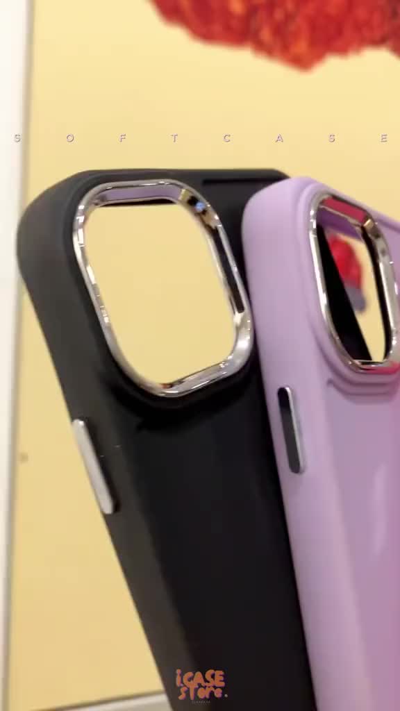【SatSet.ind】 Lux Plating Solid Colour Case Compatible with iPh 7 8 XS XR 11 Pro Max 13 15 Casing Polos Sederhana Simple Elegan Lentur Full Cover Nyaman Soft Case Black Lilac Pink Red White Handphone