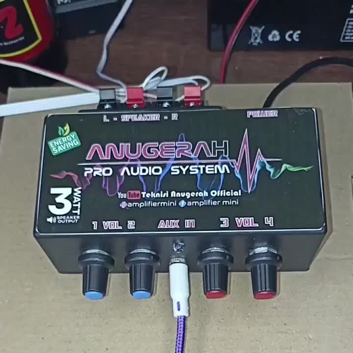 Amplifier Mini Bluetooth 5V 3W+3W Hemat Energy dengan Tone Control Volume dan Trible - Bass