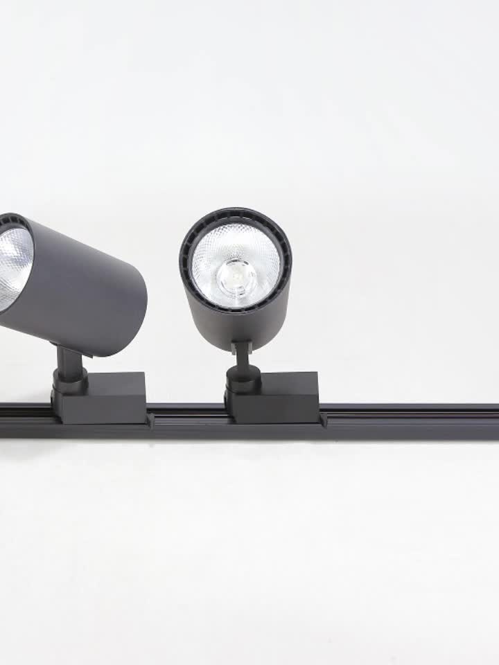 CANMEIJIA Lampu Track LED 3 Warna 3/4/6 PCS Set Spotlight Hiasan Toko Pakaian Restoran Rumah Plafon Pameran Garansi 5 Tahun Free Aksesori - Putih