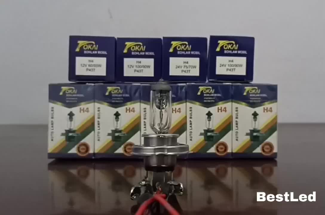 Bohlam Lampu Halogen Motor Mobil H4 12V 24 Volt Tokai