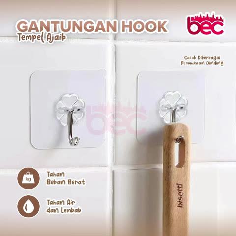 Gantungan Hook Magic Kuat Bebas Paku Dinding Dapur Toilet SerbaGuna