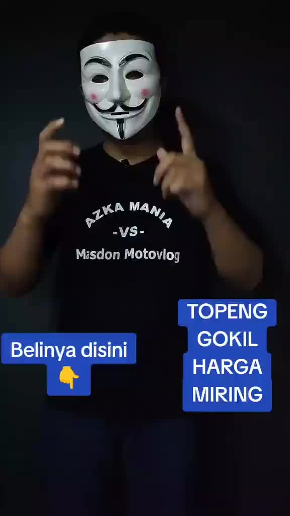 Topeng Kedok Joker Hacker Anonymous Badut Helloween - Mainan Murah Berkualitas - Anak