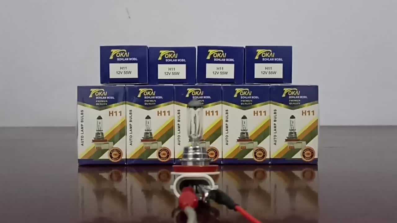 Bohlam Lampu Mobil Halogen H11 12 Volt 55 Watt Tokai