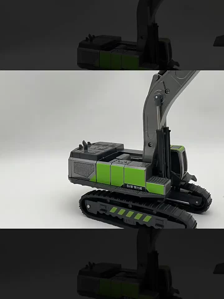 Duffy toys 1:55 Mainan Teknik Mobil Rekayasa Fungsi Simulasi Mainan Mobil / Miniatur Mainan Excavator Derek Multi-Join Aktivitas Meluncur Terlacak Ekskavator Derek Paduan Mainan Anak Hadiah
