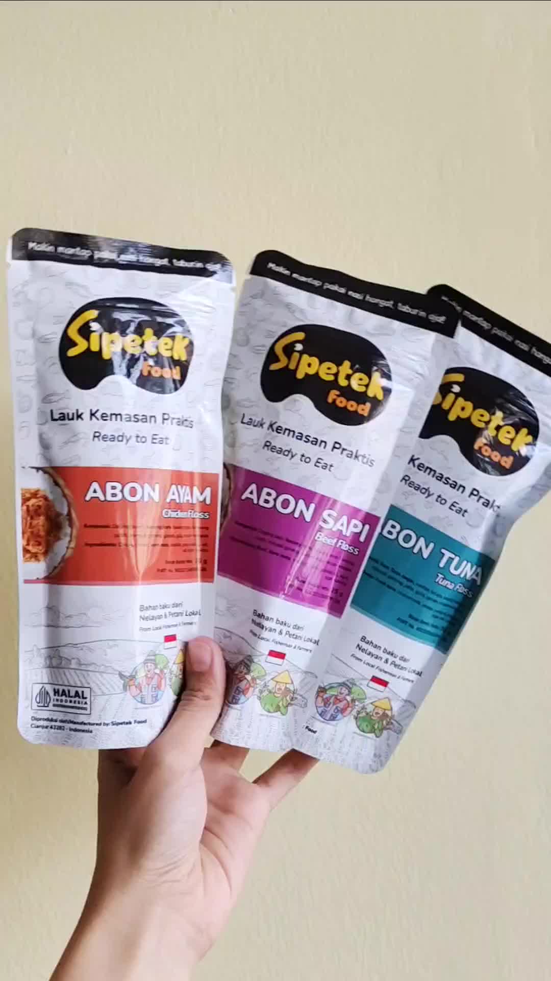 Abon Daging Sapi Asli Original Kemasan Pouch 25gr Sipetek Food