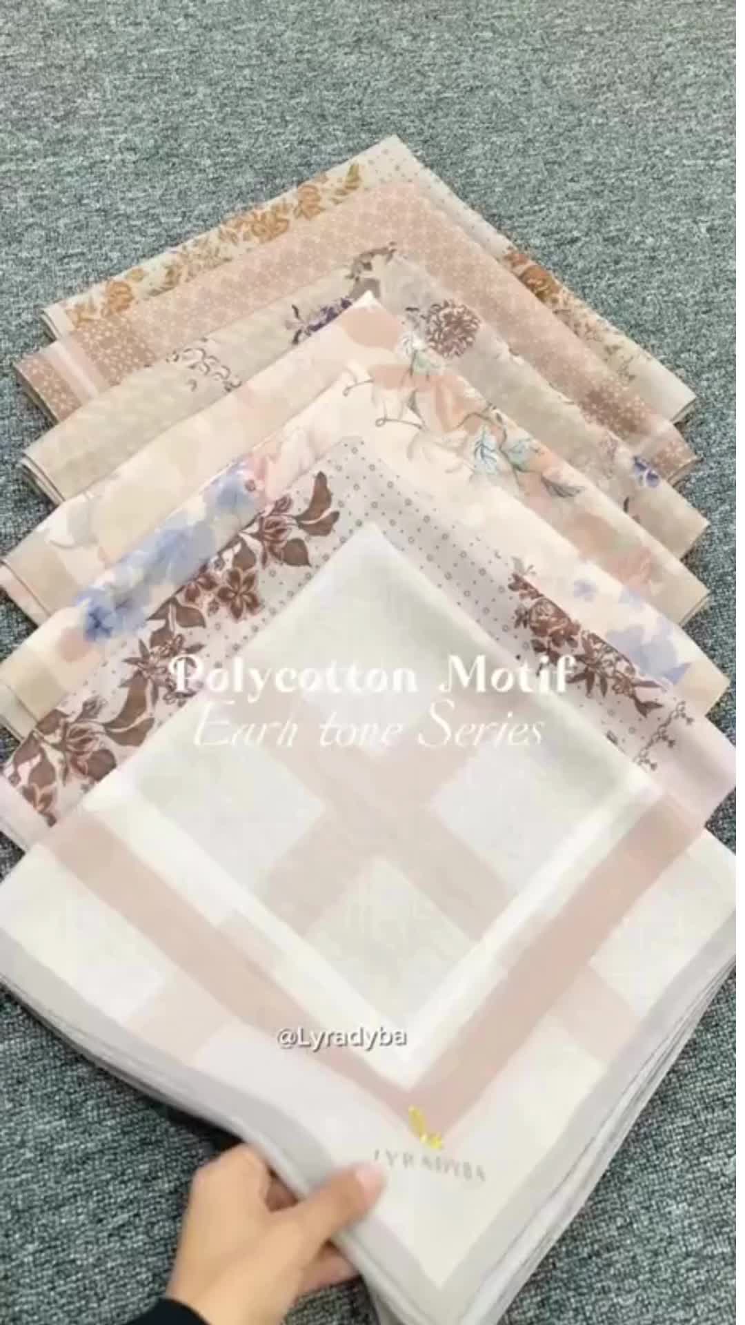 Lyradyba Hijab segiempat motif Polycotton 01 Scraft Motif Cantik Premium Jilbab Lembut Nyaman Cantik
