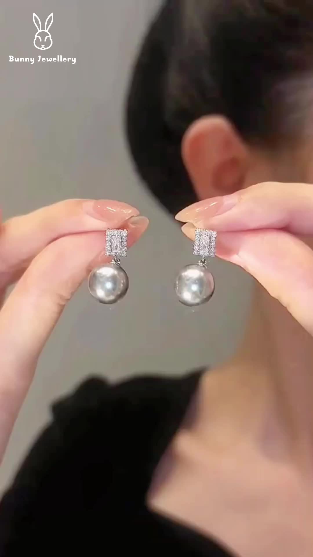 【COD/Bunny Jewellery】Anting-anting wanita jarum perak mutiara antik sederhana dan serbaguna untuk bepergian sehari-hari- Earrings