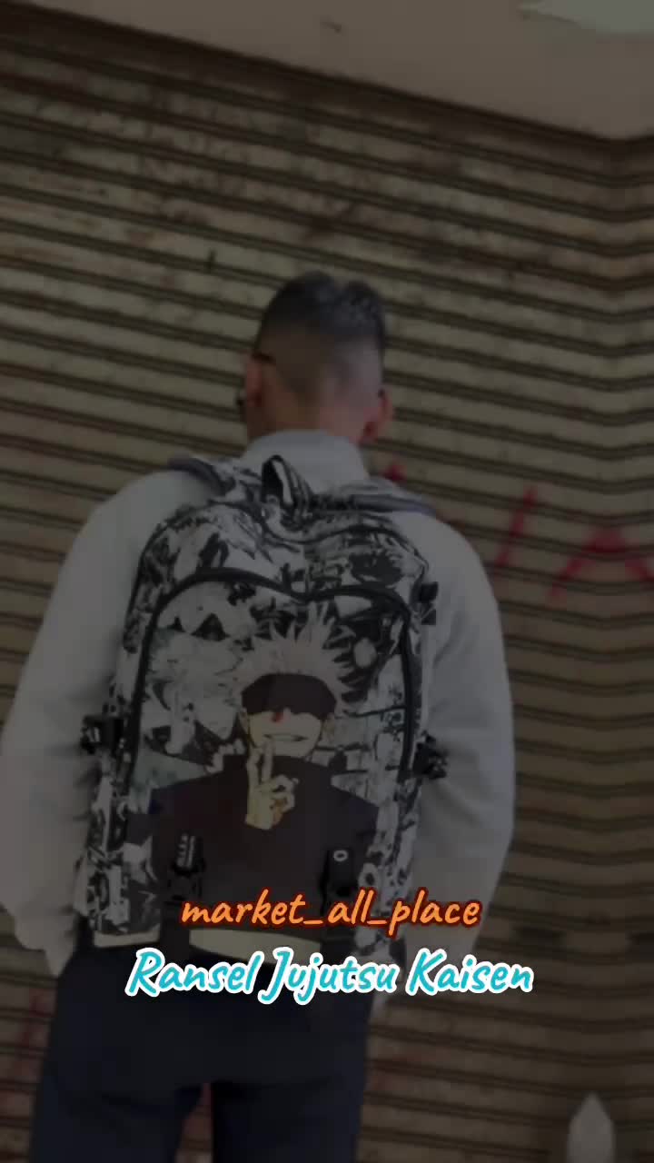 Tas Ransel Anak Laki Laki Karakter Jujutsu Kaisen Gojo Satoru Itadori Penuh Bonus Untuk Remaja Fashion BISA COD