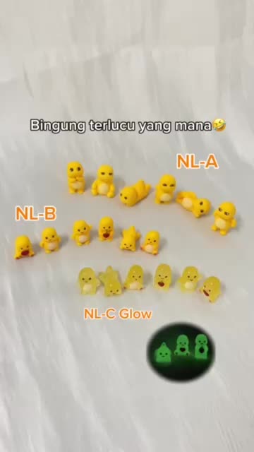 [FUNCREW] Pajangan Dino Kuning Lucu Mini Figure – Dekorasi Mobil, Motor, HP, Meja – 6pcs + Lem – Karakter Nailong Gemoy Viral