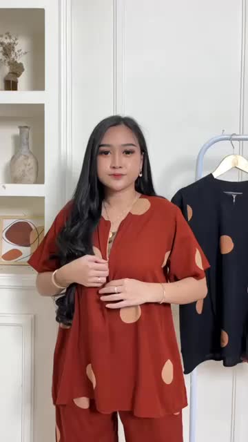 Paket 3pc Setelan Celana Panjang Busui Santung Rayon Adem Rumahan Piyama Wanita Baju Tidur Motif Daster - All Size Fit to L xL Pendek Kancing